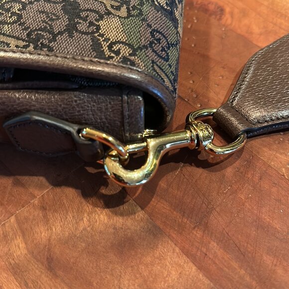 GUCCI X PALACE GG P Canvas Monogram Web Camouflage Flap Messenger (Unisex) - Picture 6 of 13